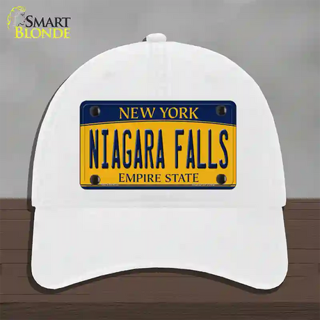 Niagara Falls New York Novelty License Plate Hat Unconstructed Cotton / White