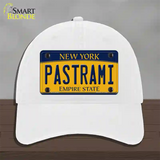 Pastrami New York Novelty License Plate Hat Unconstructed Cotton / White