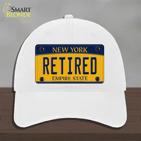 Retired New York Novelty License Plate Hat Unconstructed Cotton / White