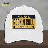 Rock N Roll New York Novelty License Plate Hat Unconstructed Cotton / White