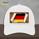 Germany Flag Scroll Novelty License Plate Hat Unconstructed Cotton / White