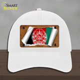 Afghanistan Flag Scroll Novelty License Plate Hat Unconstructed Cotton / White