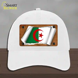 Algeria Flag Scroll Novelty License Plate Hat Unconstructed Cotton / White