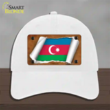 Azerbaijan Flag Scroll Novelty License Plate Hat Unconstructed Cotton / White