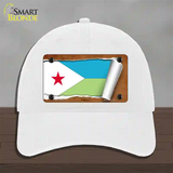 Djibouti Flag Scroll Novelty License Plate Hat Unconstructed Cotton / White