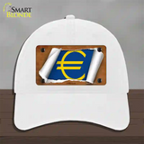 Euro Flag Scroll Novelty License Plate Hat Unconstructed Cotton / White