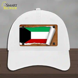 Kuwait Flag Scroll Novelty License Plate Hat Unconstructed Cotton / White