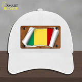 Mali Flag Scroll Novelty License Plate Hat Unconstructed Cotton / White