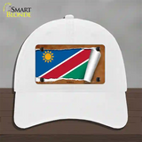 Namibia Flag Scroll Novelty License Plate Hat Unconstructed Cotton / White