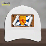 Scotland St. Andrews Flag Scroll Novelty License Plate Hat Unconstructed Cotton / White