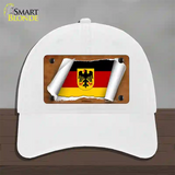 Germany Coat of Arms Flag Scroll Novelty License Plate Hat Unconstructed Cotton / White