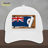 Tasmania Flag Scroll Novelty License Plate Hat Unconstructed Cotton / White