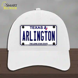 Arlington Texas Novelty License Plate Hat Unconstructed Cotton / White