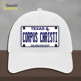 Corpus Christi Texas Novelty License Plate Hat Unconstructed Cotton / White