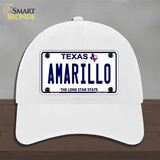 Amarillo Texas Novelty License Plate Hat Unconstructed Cotton / White