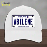 Abilene Texas Novelty License Plate Hat Unconstructed Cotton / White