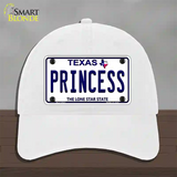 Princess Texas Novelty License Plate Hat Unconstructed Cotton / White