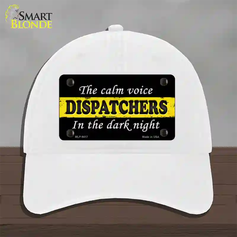 The Calm Voice Dispatchers Novelty License Plate Hat Unconstructed Cotton / White