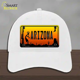 Kokopelli Arizona Scenic Novelty License Plate Hat Unconstructed Cotton / White