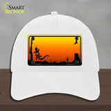 Lizard Blank Scenic Novelty License Plate Hat Unconstructed Cotton / White