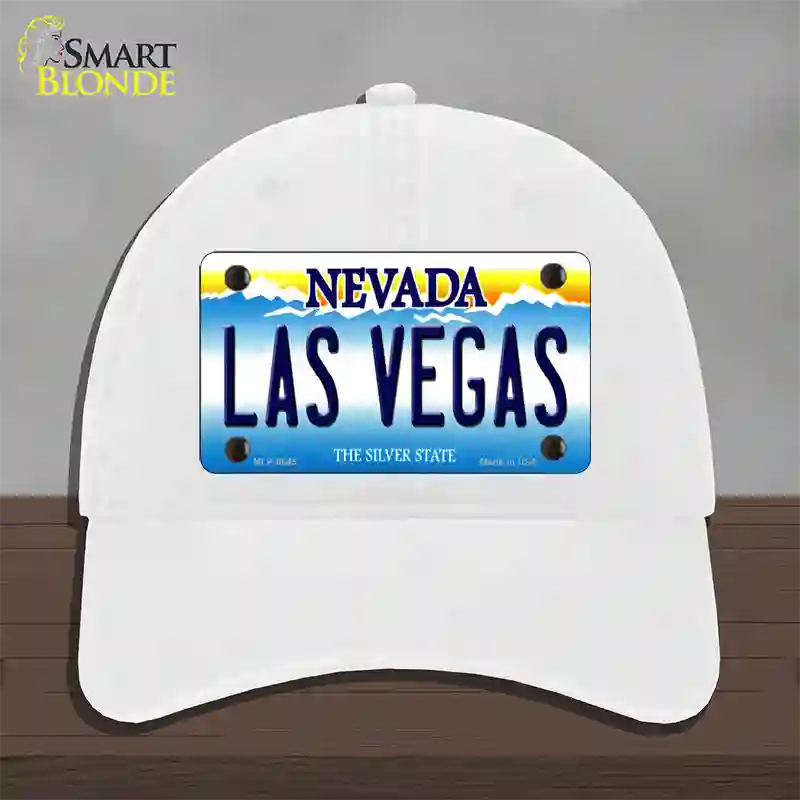 Las Vegas Nevada Novelty License Plate Hat Unconstructed Cotton / White