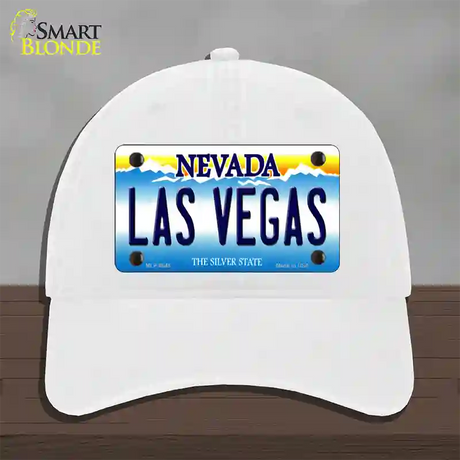 Las Vegas Nevada Novelty License Plate Hat Unconstructed Cotton / White