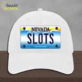 Slots Nevada Novelty License Plate Hat Unconstructed Cotton / White