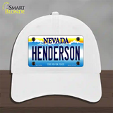 Henderson Nevada Novelty License Plate Hat Unconstructed Cotton / White