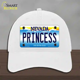 Princess Nevada Novelty License Plate Hat Unconstructed Cotton / White