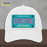 Drive Pink New Mexico Novelty License Plate Hat Unconstructed Cotton / White