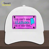 Alabama Girl Novelty License Plate Hat Unconstructed Cotton / White