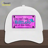 Maryland Girl Novelty License Plate Hat Unconstructed Cotton / White