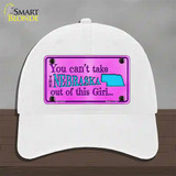 Nebraska Girl Pink Novelty License Plate Hat Unconstructed Cotton / White