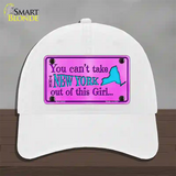 New York Girl Novelty License Plate Hat Unconstructed Cotton / White