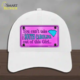 South Carolina Girl Novelty License Plate Hat Unconstructed Cotton / White