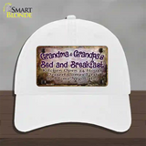 Grandma And Grandpa Bed & Breakfast Novelty License Plate Hat Unconstructed Cotton / White