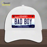 Bad Boy Idaho Novelty License Plate Hat Unconstructed Cotton / White