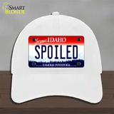 Spoiled Idaho Novelty License Plate Hat Unconstructed Cotton / White