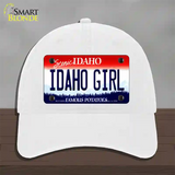 Idaho Girl Idaho Novelty License Plate Hat Unconstructed Cotton / White