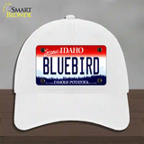 Bluebird Idaho Novelty License Plate Hat Unconstructed Cotton / White