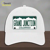 Grand Junction Colorado Novelty License Plate Hat Unconstructed Cotton / White