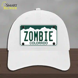 Zombie Colorado Novelty License Plate Hat Unconstructed Cotton / White