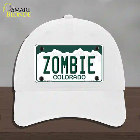 Zombie Colorado Novelty License Plate Hat Unconstructed Cotton / White