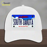 South Dakota Rushmore Novelty License Plate Hat Unconstructed Cotton / White