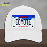 Coyote South Dakota Novelty License Plate Hat Unconstructed Cotton / White