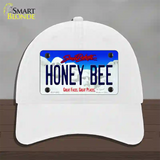 Honey Bee South Dakota Novelty License Plate Hat Unconstructed Cotton / White