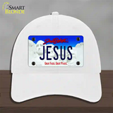 Jesus South Dakota Novelty License Plate Hat Unconstructed Cotton / White