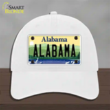 Alabama Hills Novelty License Plate Hat Unconstructed Cotton / White