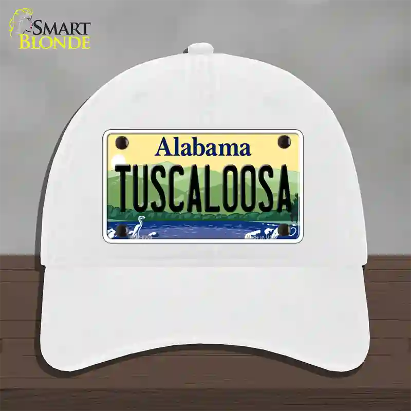 Tuscaloosa Alabama Novelty License Plate Hat Unconstructed Cotton / White