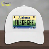 Tuskegee Alabama Novelty License Plate Hat Unconstructed Cotton / White